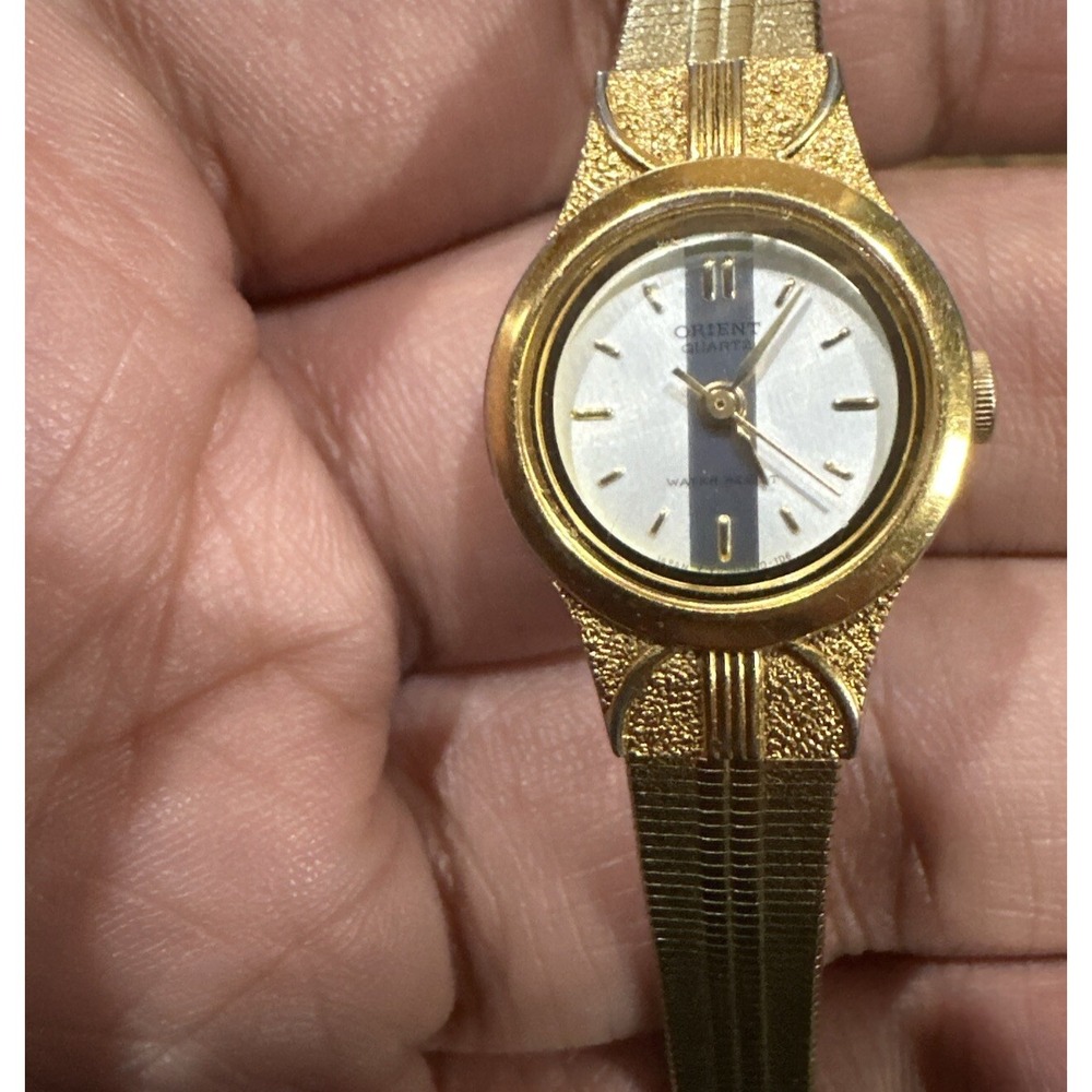 *Working* ORIENT‎ VINTAGE NICE GOLD PLATED LADIES WATCH BRACELET F05LNN-00 CS